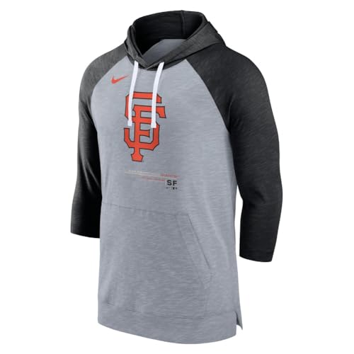 Nike Men's MLB Baseball Raglan 3/4-Sleeve Pullover Hoodie (US